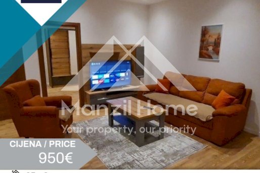 Two bedroom apartment, 65m2, Preko Moraca, For rent